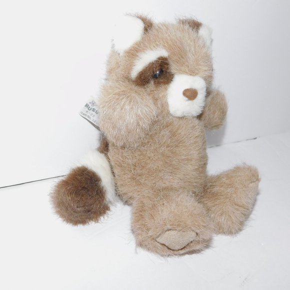 Vintage Russ Berrie Soft'N Suede 6" plush stuffed Brown Raccoon 326 - Picture 3 of 5